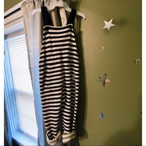 Cotton jumper. Navy stripes.